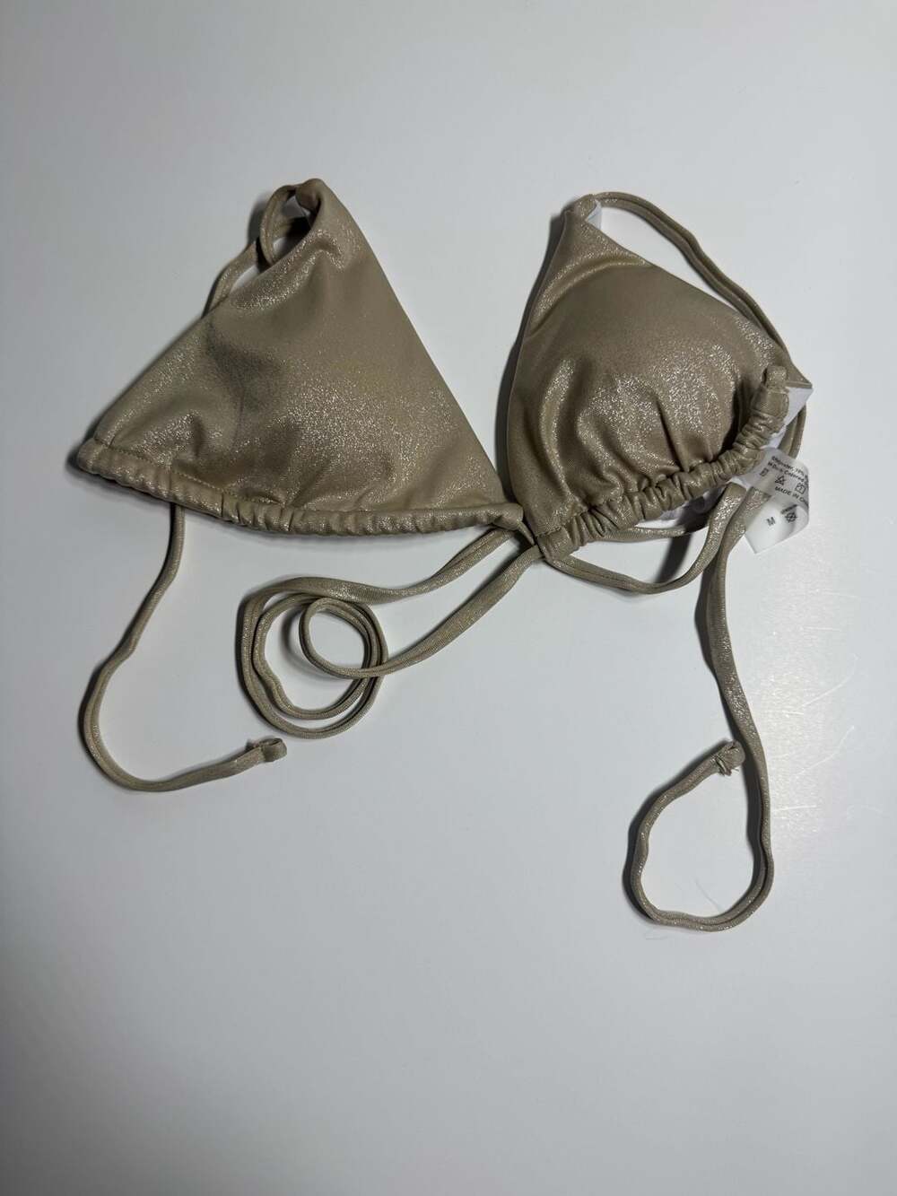 Triangle Swimsuit Top Gold Waves - ,
